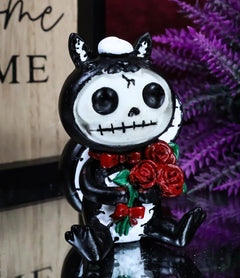 Furrybones Valentines Odo The Skunk Red Roses Skeleton Monster Ornament Figurine-2