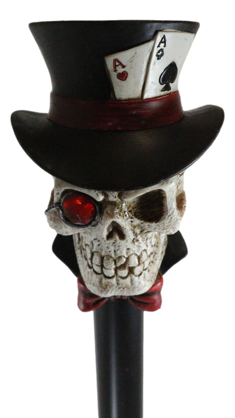 Casino Poker King Skull With Aces Top Hat Decorative Prop Cosplay Walking Cane-8