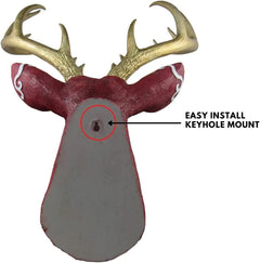Deer Head Faux Taxidermy Wall Sculpture Rustic Cabin Wall Home Decor 19.5"-7