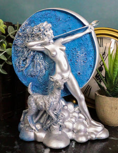 Oberón Zell, diosa griega de la caza, Luna, Diana, dibujo, arco y flecha, estatua -1