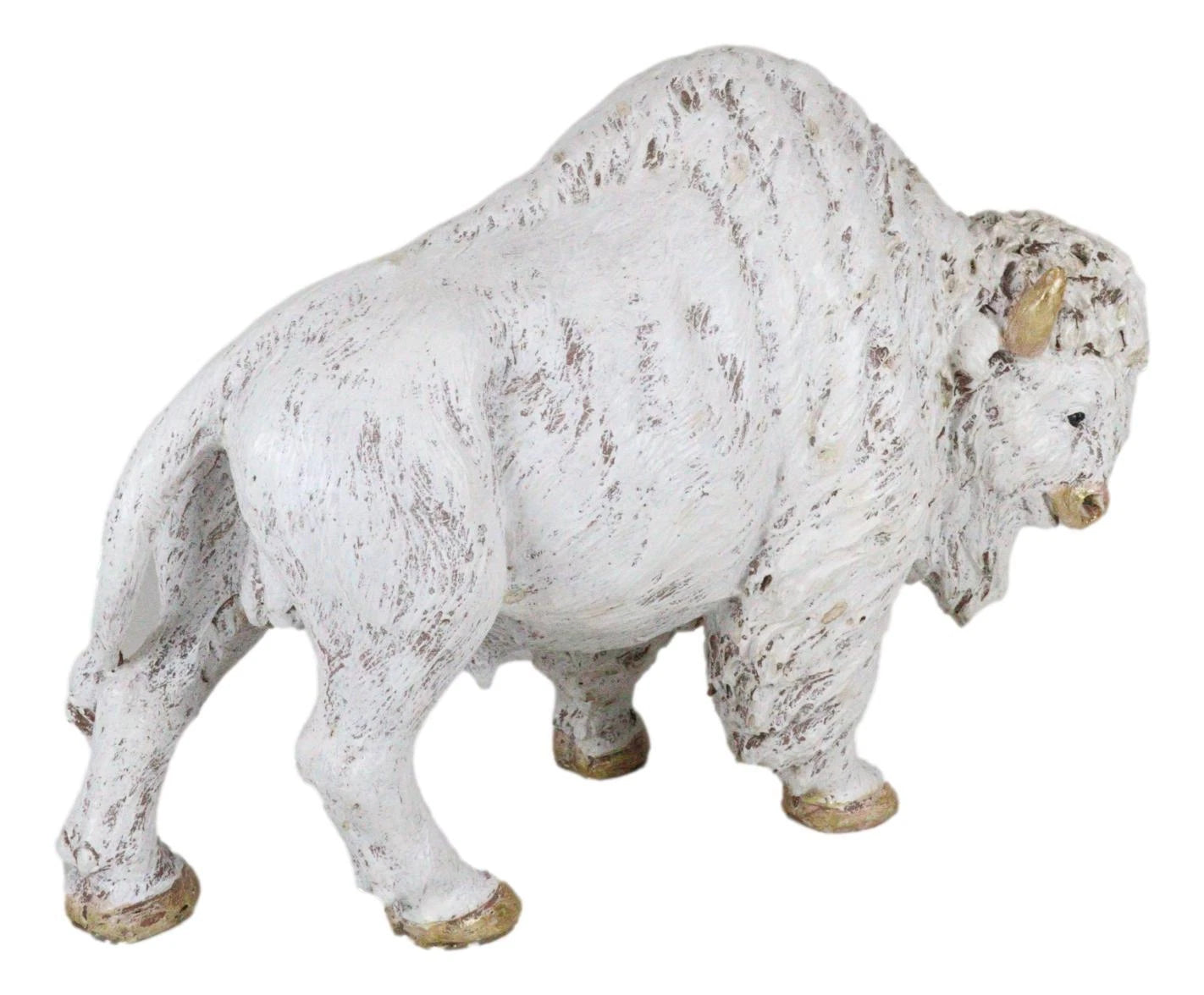 Native American Sacred White Bison Buffalo Decor Resin Figurine 8.75"L-10
