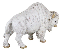 Native American Sacred White Bison Buffalo Decor Resin Figurine 8.75"L-10