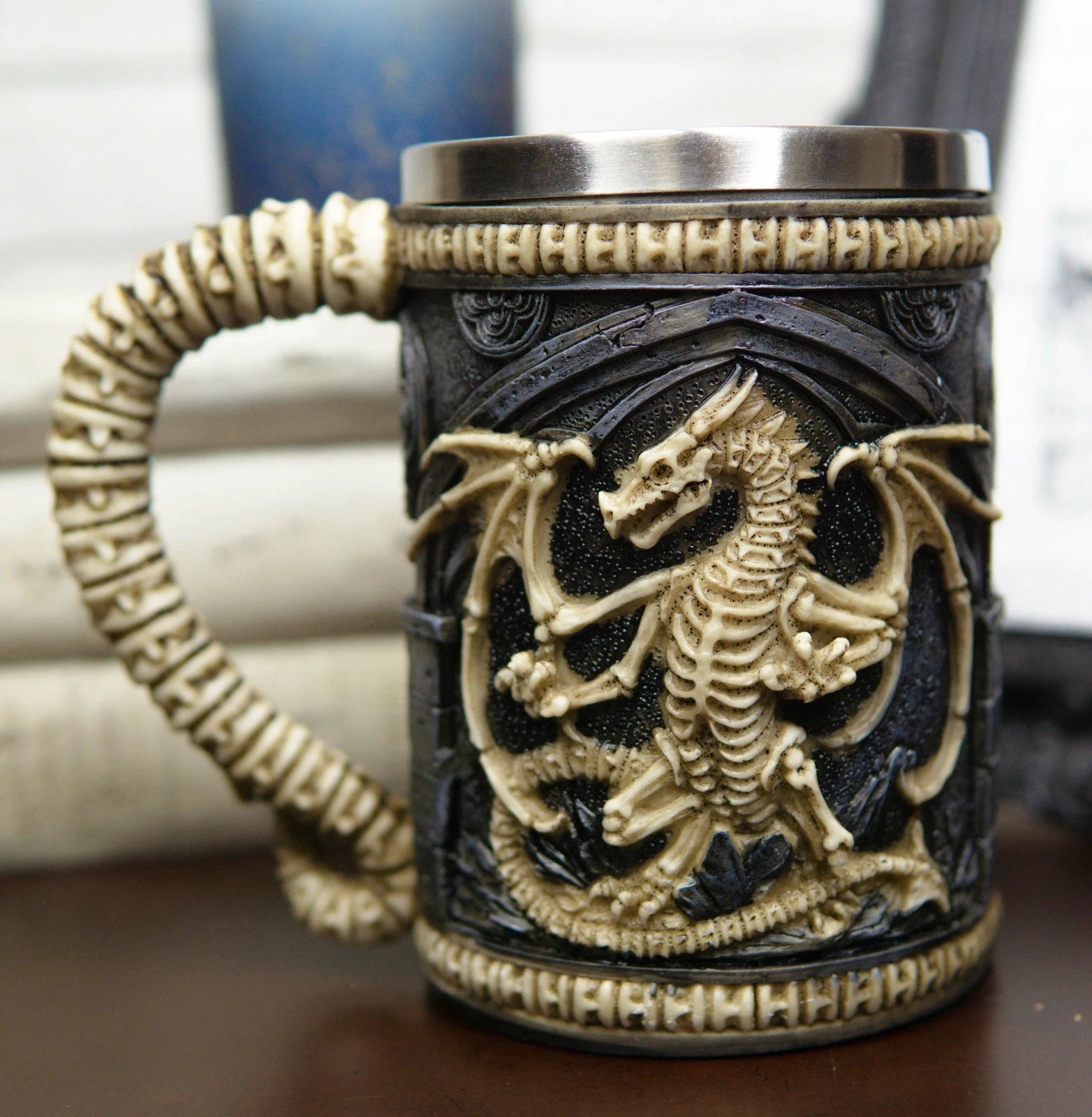 Osario esquelético, dragón fantasma, señor supremo, jarra de cerveza grande, jarra, taza de café-6