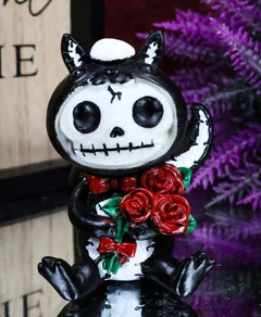 Furrybones Valentines Odo The Skunk Red Roses Skeleton Monster Ornament Figurine-3