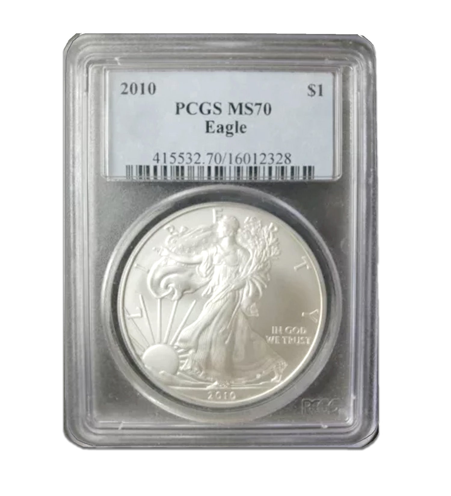 American Silver Eagle MS70 PCGS de $1 de 2010