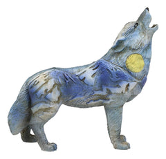 Colección de figuras tótem tribales nativas de Moon Mountain, lobo aullador, espíritu, 15 cm de largo-10