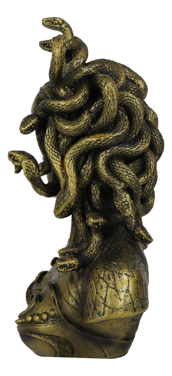 Greek Mythology Gorgon Sisters Goddess Medusa With Wild Snakes Hair Bust Statue-9