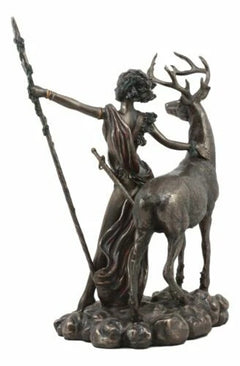 Greek Roman Goddess Of The Hunt Moon And Nature Diana With Stag Statue Artemis-6