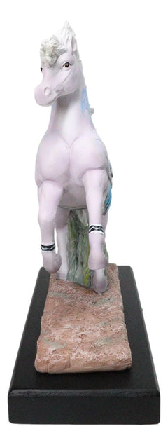 Figura de caballo Thunderbird, escultura decorativa nativa americana del oeste para el hogar, la oficina, estanterías, salas de estar, casas rústicas, exhibiciones de mesa, coleccionables ecuestres.-6