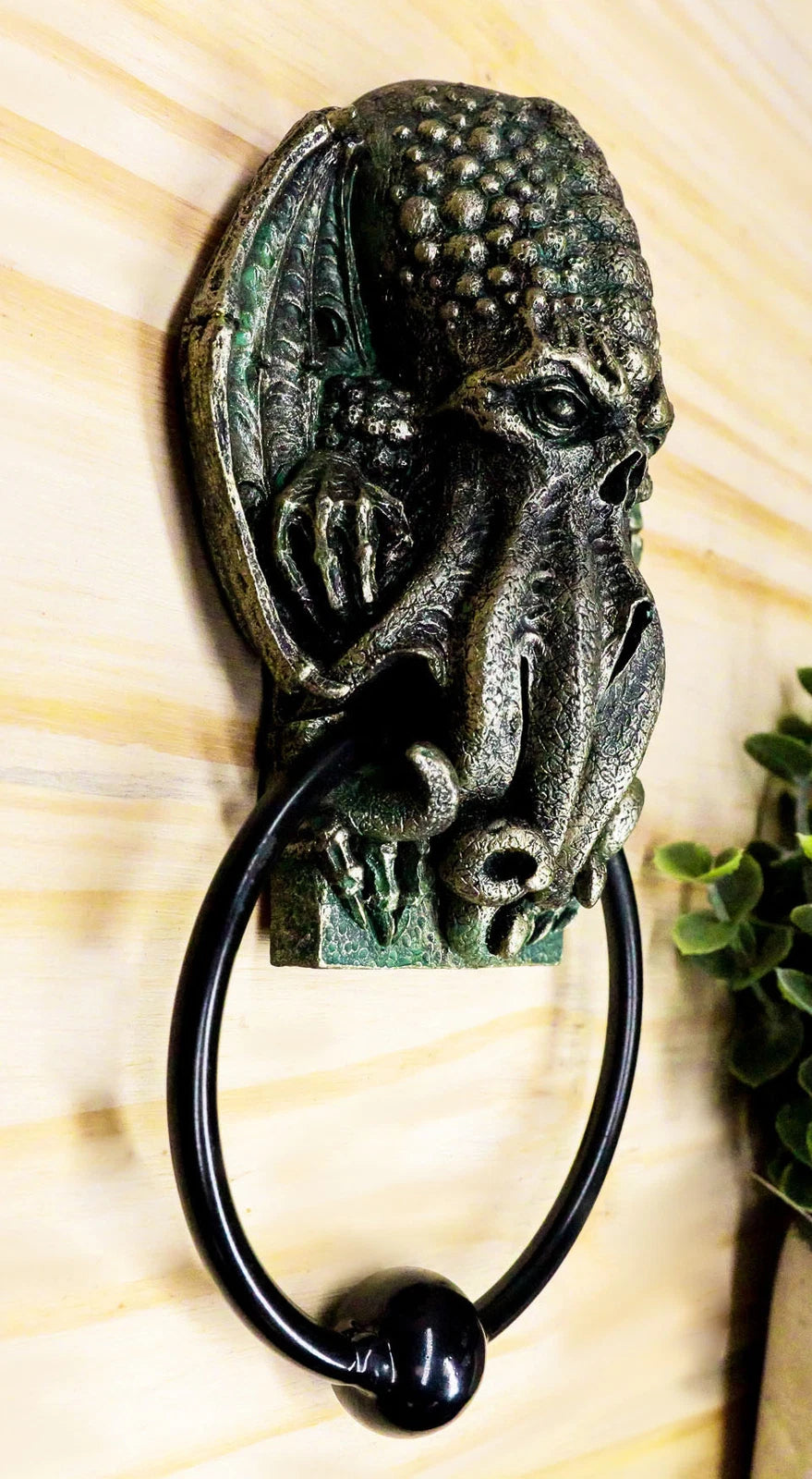 Nautical Ocean Monster Cthulhu Kraken Octopus Door Knocker Sculpture-9