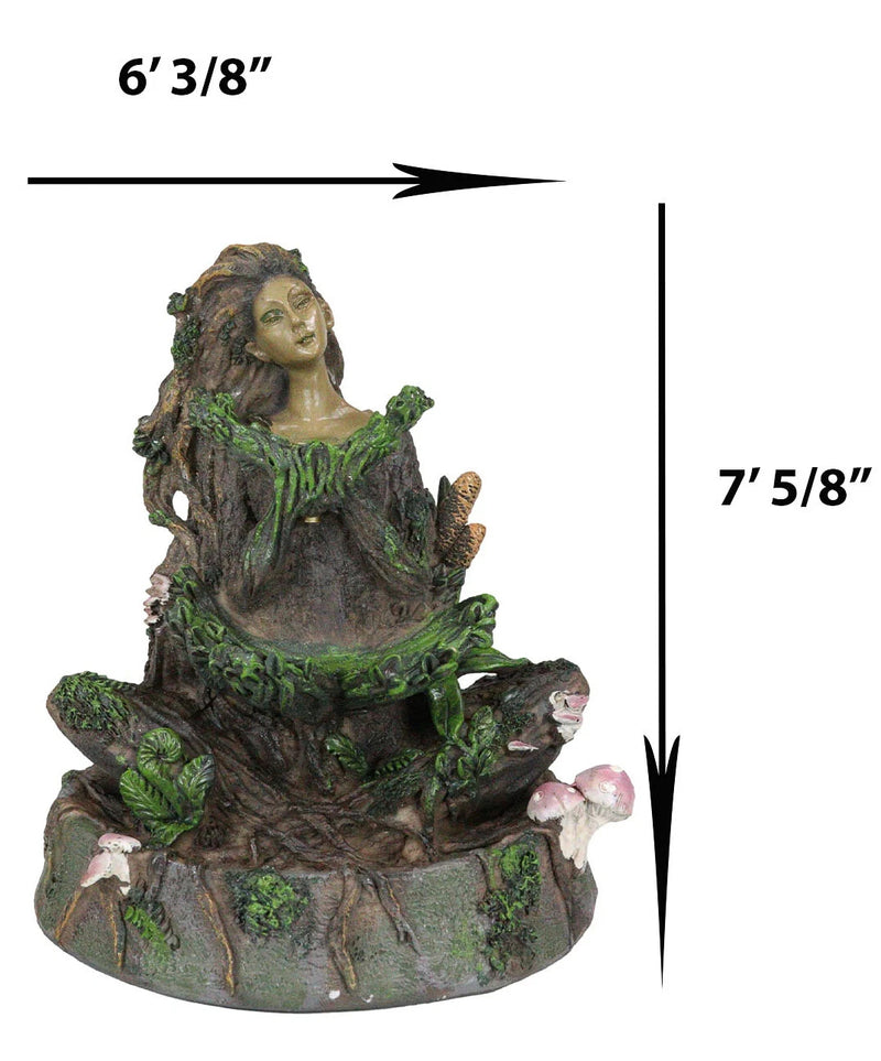 Tree Woman Gaia Dryad Ent Native Earth Goddess Backflow Incense Cone Burner-7