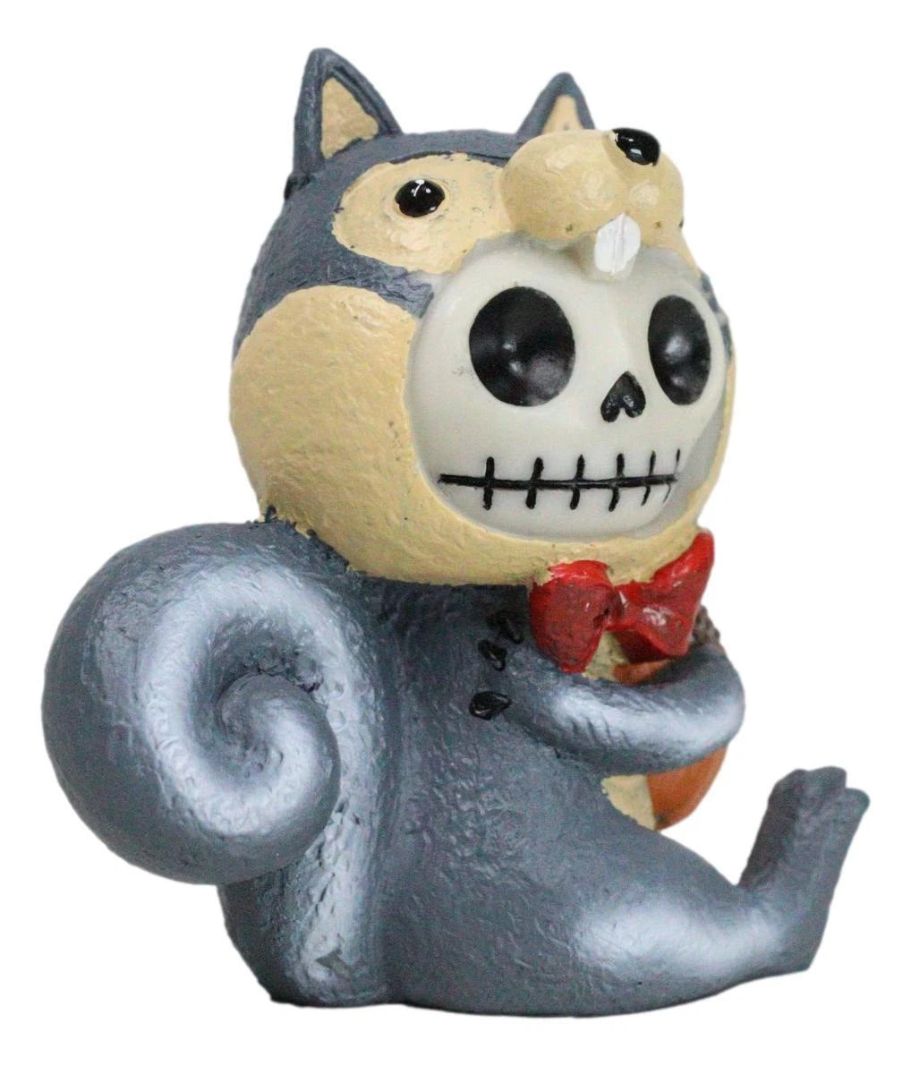 Furrybones Nibbles The Squirrel Voodoo Skeleton With Acorn Figurine Collectible-9