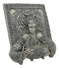Celtic Goddess of Rebirth Cerridwen With Magical Potions Cauldron Wall Decor-9