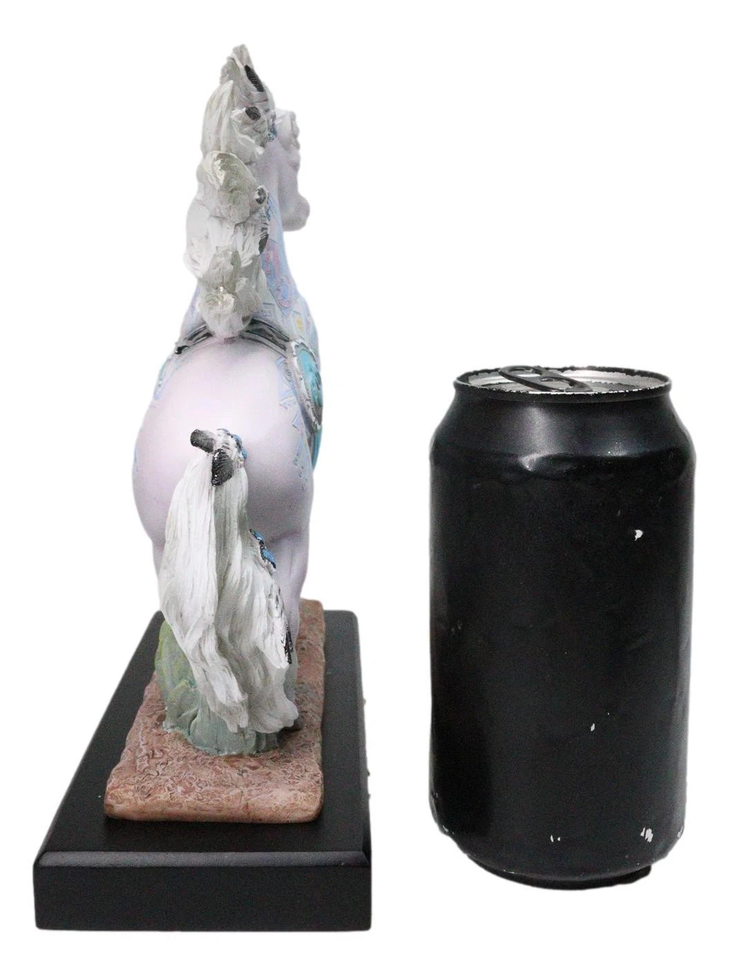Figura de caballo Thunderbird, escultura decorativa nativa americana del oeste para el hogar, la oficina, estanterías, salas de estar, casas rústicas, exhibiciones de mesa, coleccionables ecuestres.-7