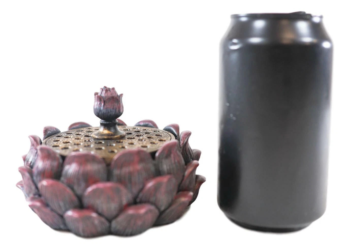 Meditation Of Buddha Lotus Flower Multiple Incense Stick Holder Figurine-9