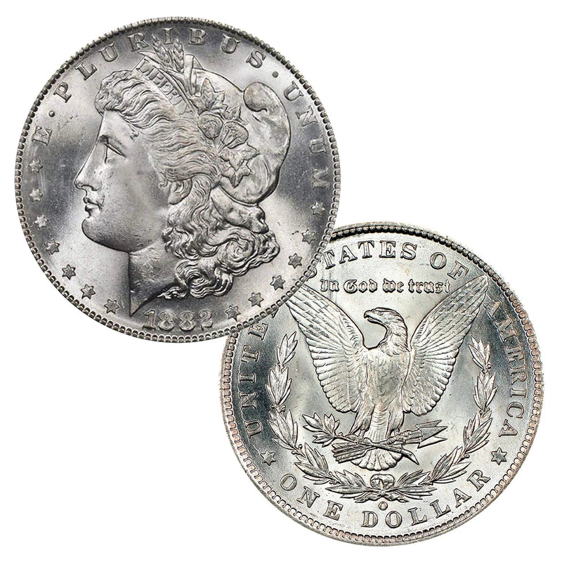 1882 O Morgan Silver Dollar $1 Brilliant Uncirculated BU 90% Silver-1