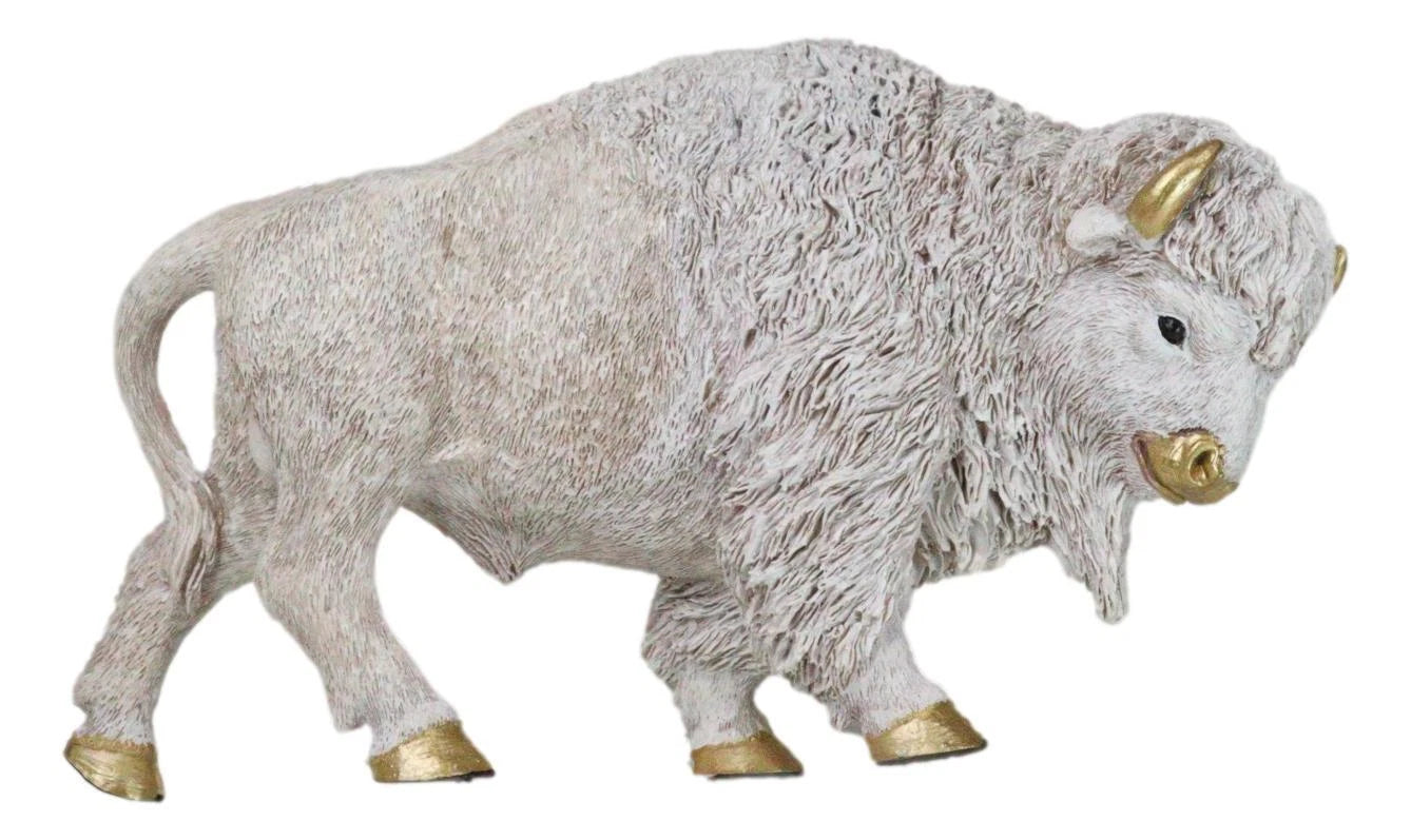 Native American Sacred White Bison Buffalo Decorative Wall Sculpture Relief-9