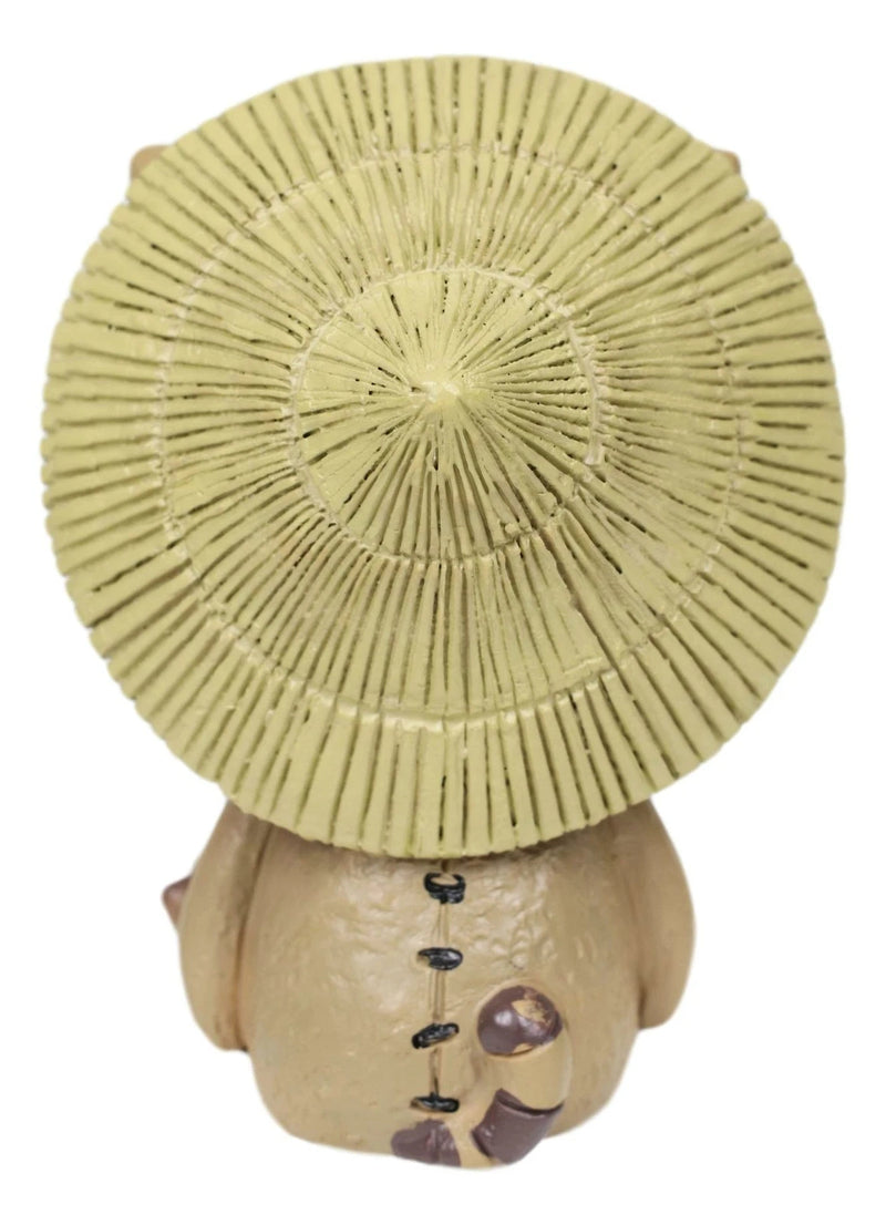 Furry Bones Tanuki Raccoon Dog With Farmer Hat Skeleton Collectible Figurine-5