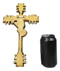 Western Rock And Roll Music Guitars With Cowboy Highland Cow Wall Cross Plaque-8