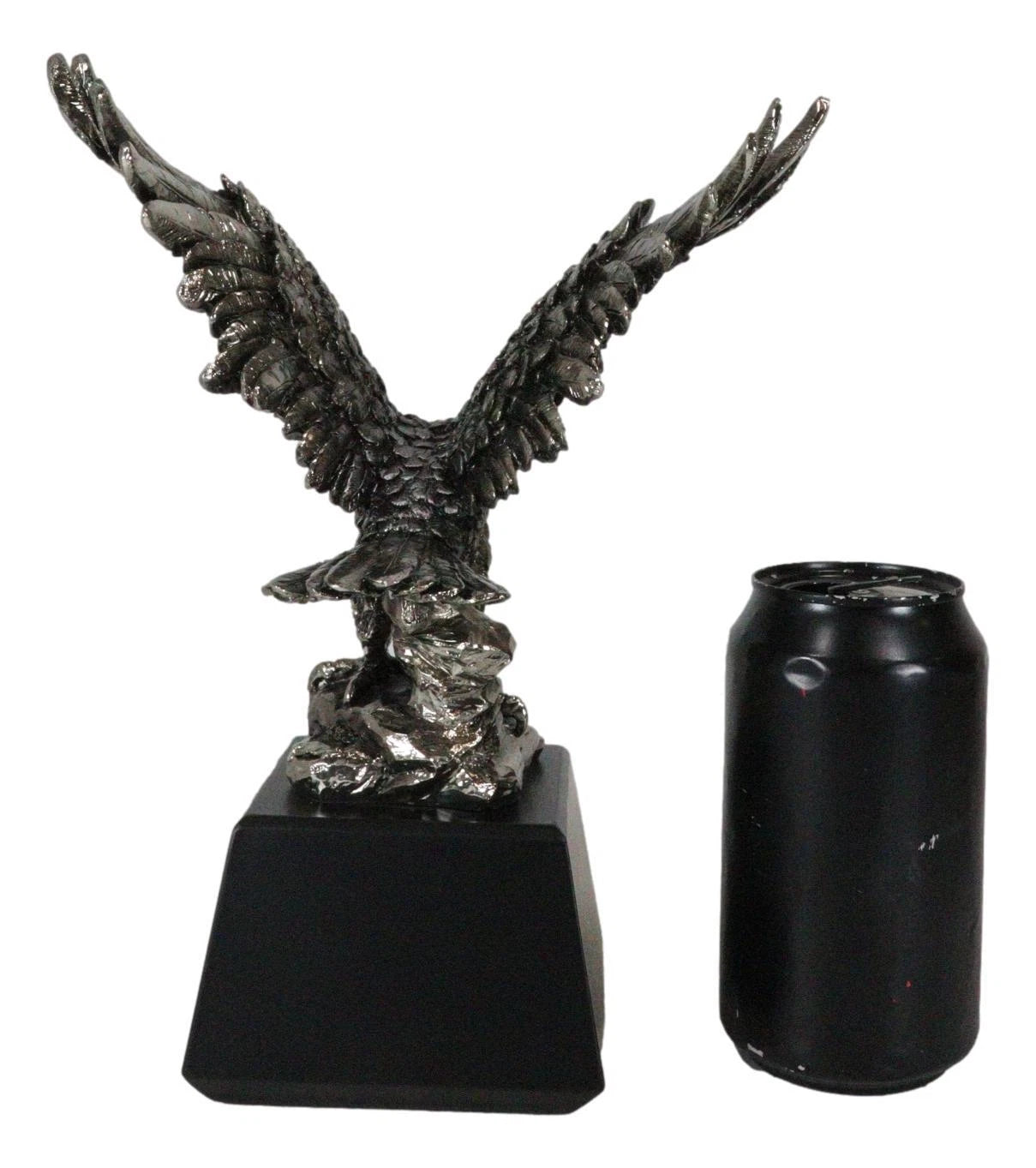 King Of The Skies Majestic Electroplated Silver American Bald Eagle Figurine-9