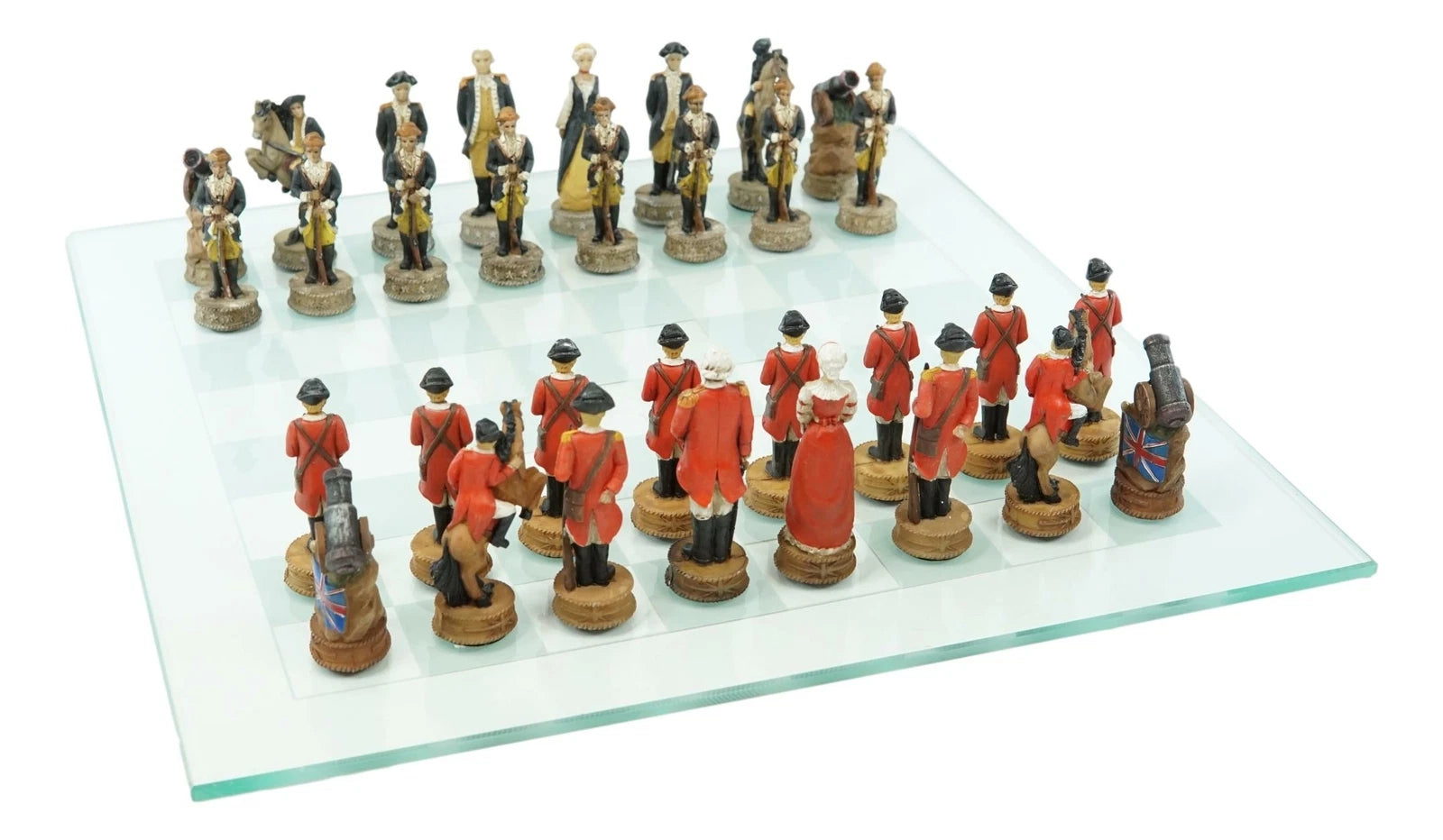 American Revolutionary War US Continental VS British Imperial Army Chess-8