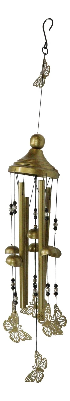 Beautiful Cottage Garden Carved Butterfly Canopy Metal Wind Chime Hanging Mobile-8