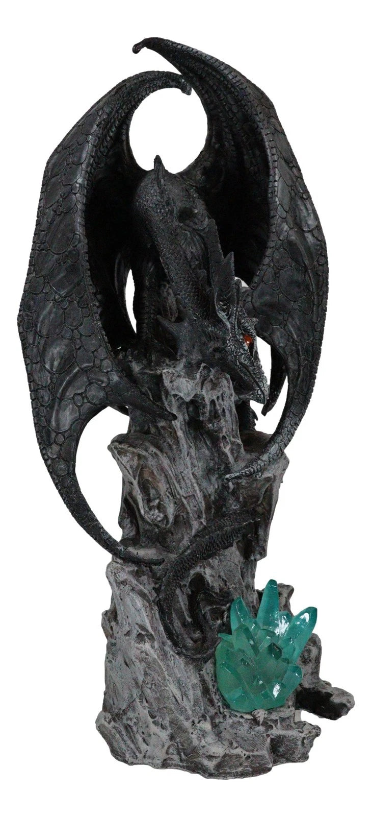 Large Euranius Drake Elder Dragon Guarding LED Light Crystal Elements Statue-6