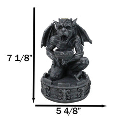 Gothic Servant Chimera Gargoyle Ceremonial Bowl Backflow Incense Burner Figurine-7