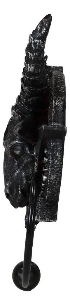 Sabbatic Goat Of Mendes Baphomet With Blood Pentagram Head Door Knocker-7
