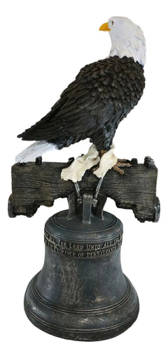 Estatua de la Campana de la Libertad del Águila Calva de la Gloria Patriótica Estadounidense del Día de la Independencia-7
