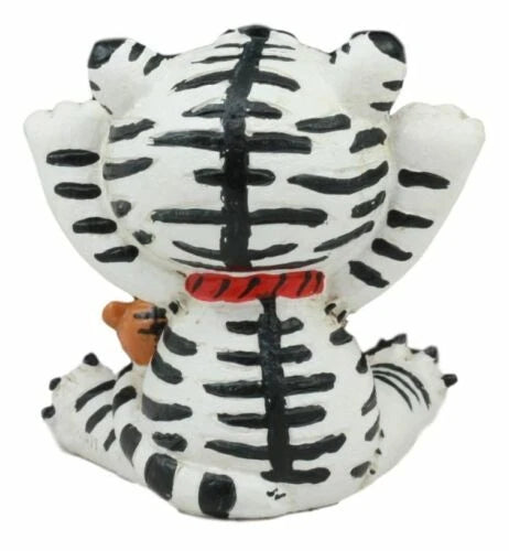 Furry Bones White Tigrrr Snow Tiger Skeleton Monster Table Top Ornament Figurine-5