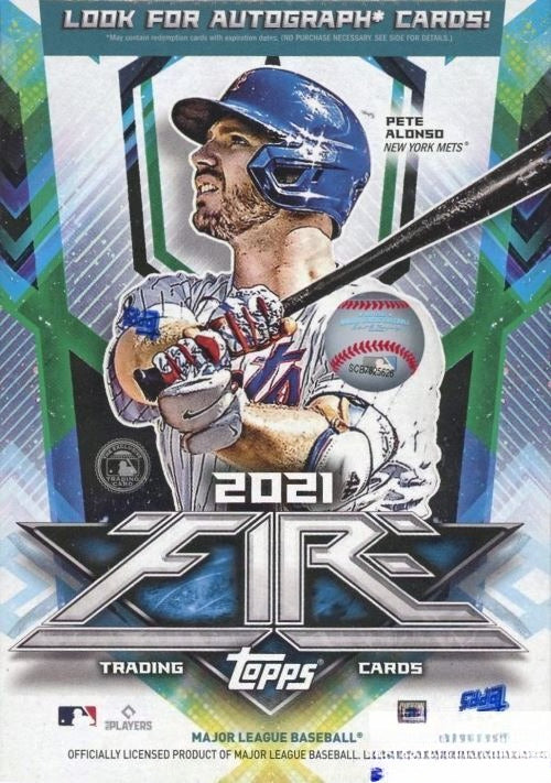 2021 Topps FIRE Baseball EXCLUSIVE Sealed Blaster Box-GOLD MINTED PARALLELS!
