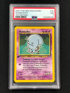 Pokemon 2001 Wobbuffet 1st 35/75 Neo PSA 7-1