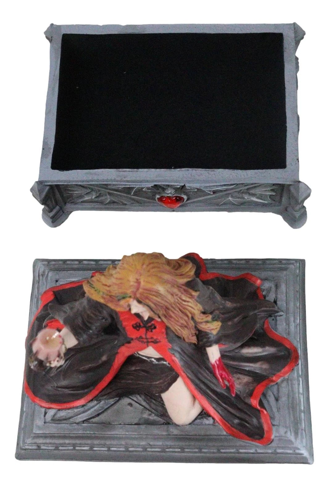 Caja decorativa de joyería con cáliz de sangre de vampiro gótica de luna de sangre-7
