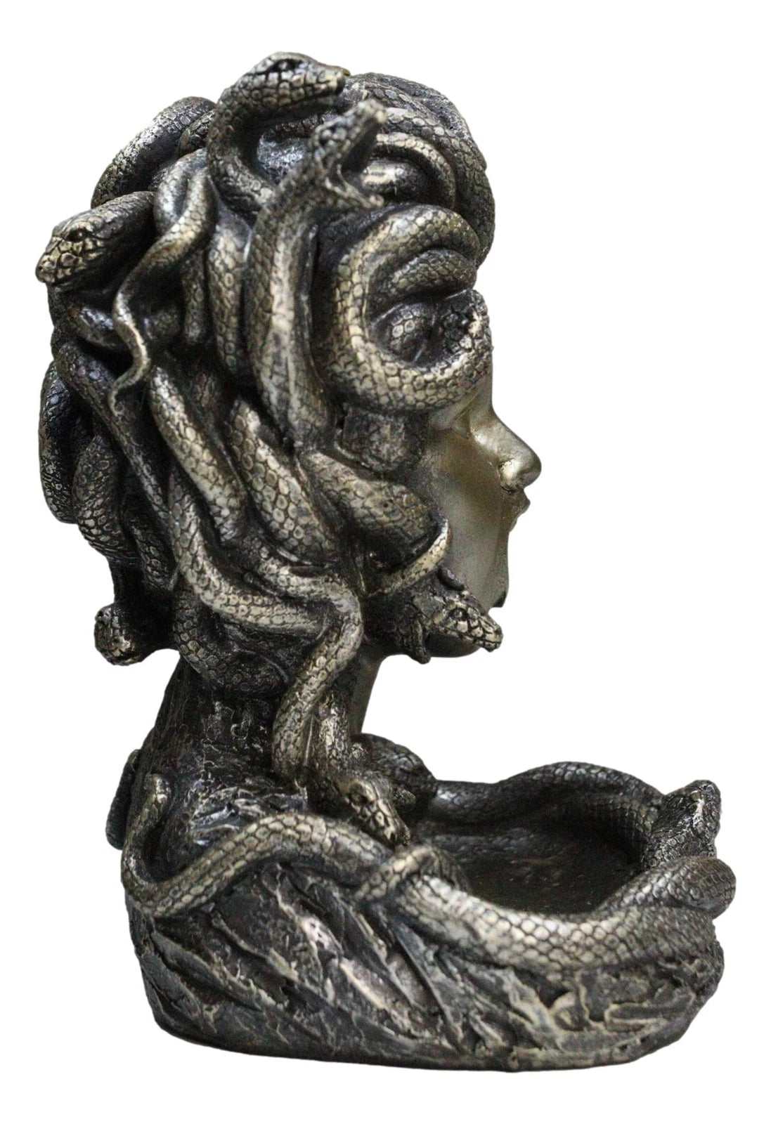 Greek Goddess Medusa with Snake Hairs Backflow Incense Cone Burner Figurine-9