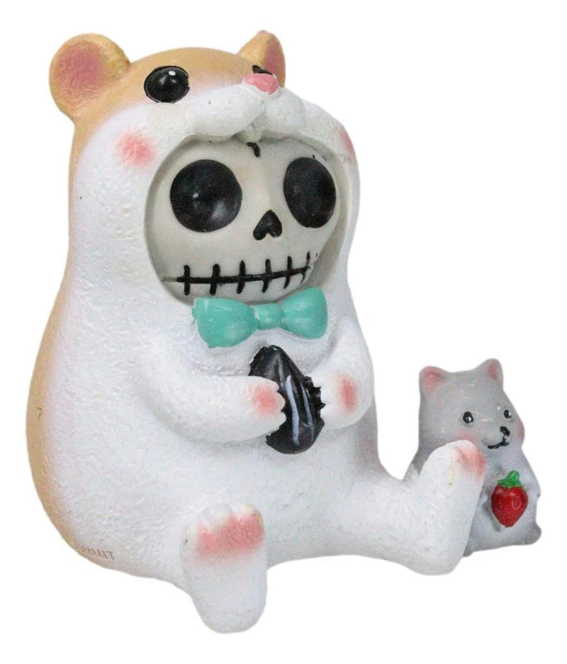 Furrybones Hammy Ribbon Hamster With Guinea Pig Skeleton Furry Bones Figurine-9