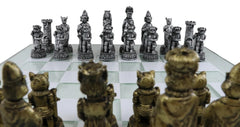 Royal Pet Cats Versus Dogs Chess Animal Character Pieces With Glass Board Set-10
