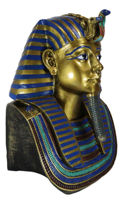 Large 18.75"H Ancient Egyptian King Tut Bust Statue Burial Mask Nemes Figurine-8