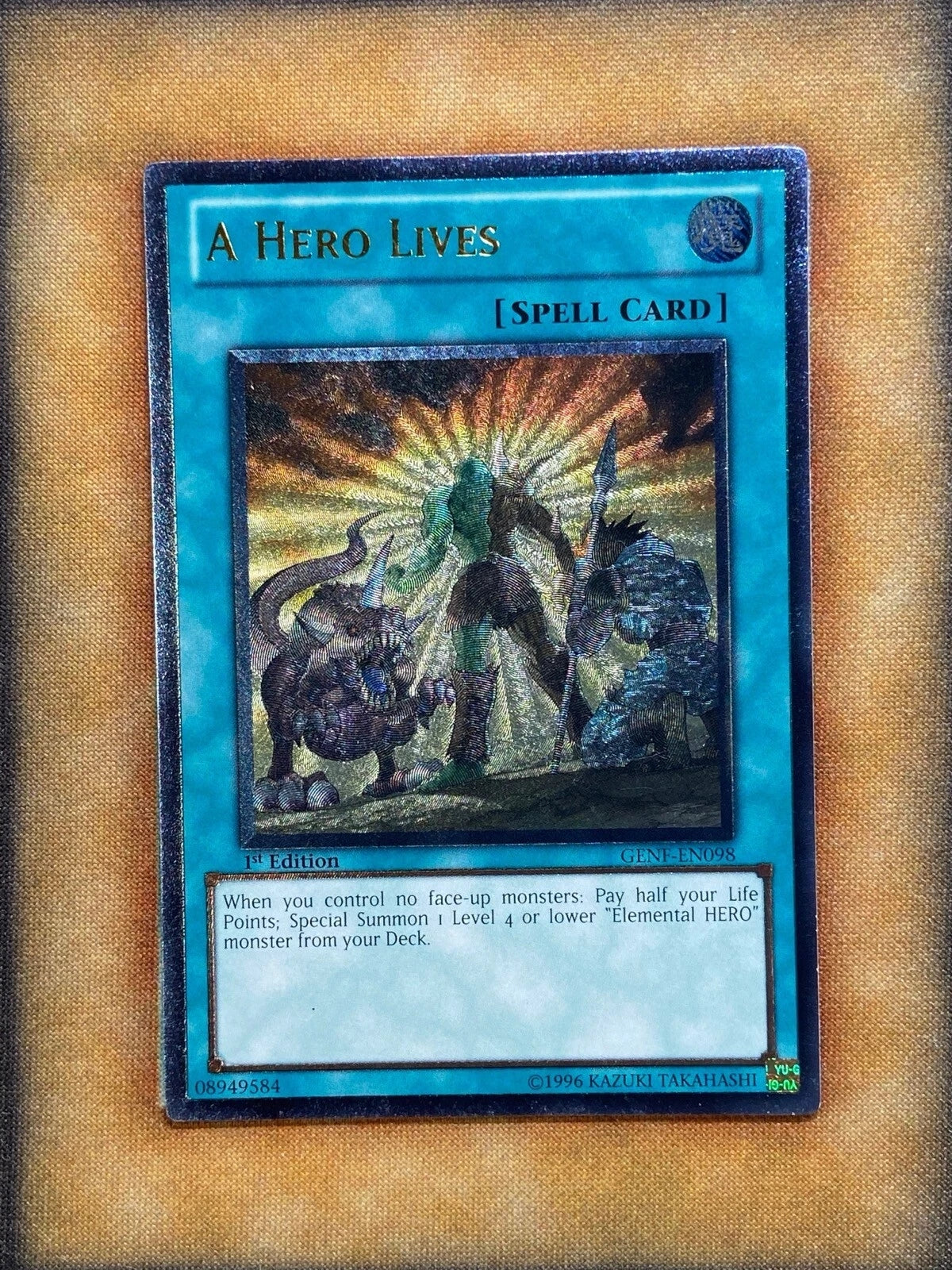 Yugioh A Hero Lives GENF-EN098 Ultimate Rare 1st Ed NM-1