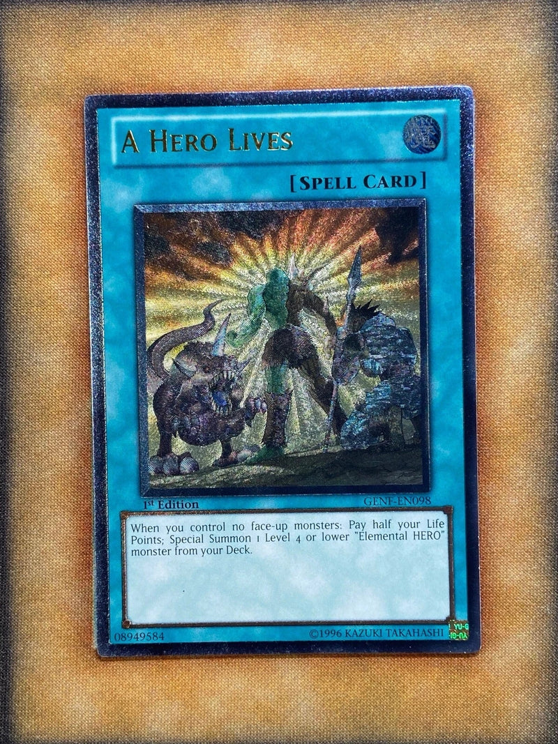 Yugioh A Hero Lives GENF-EN098 Ultimate Rare 1st Ed NM-1