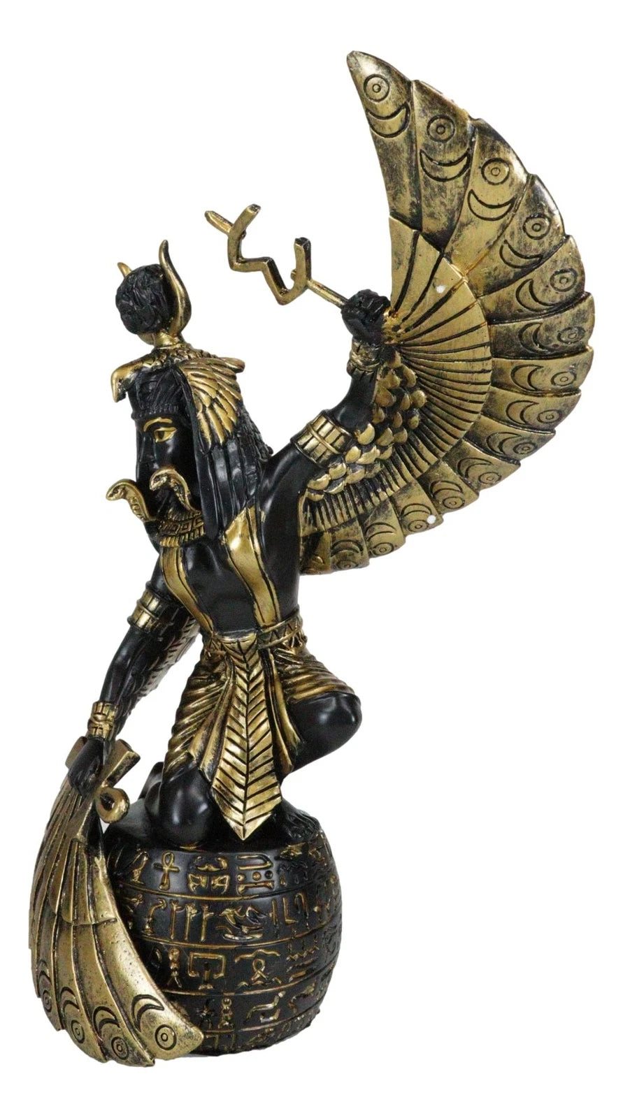 Egyptian Goddess Mother Isis Ra Holding Ankh Decorative Figurine 9" H-9