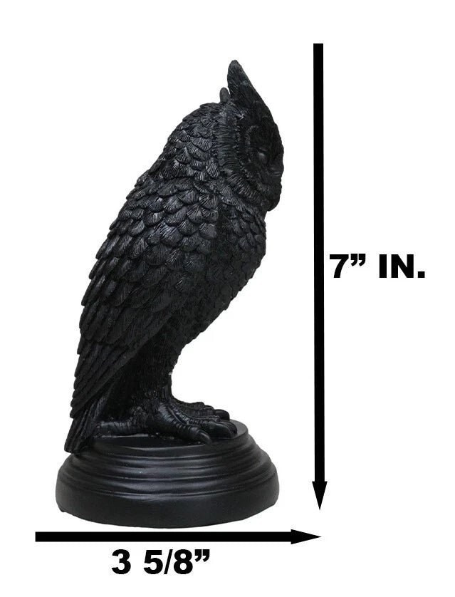 Mystical Wicca Gothic Owl Of Astrontiel Candlestick Candle Holder Figurine-9