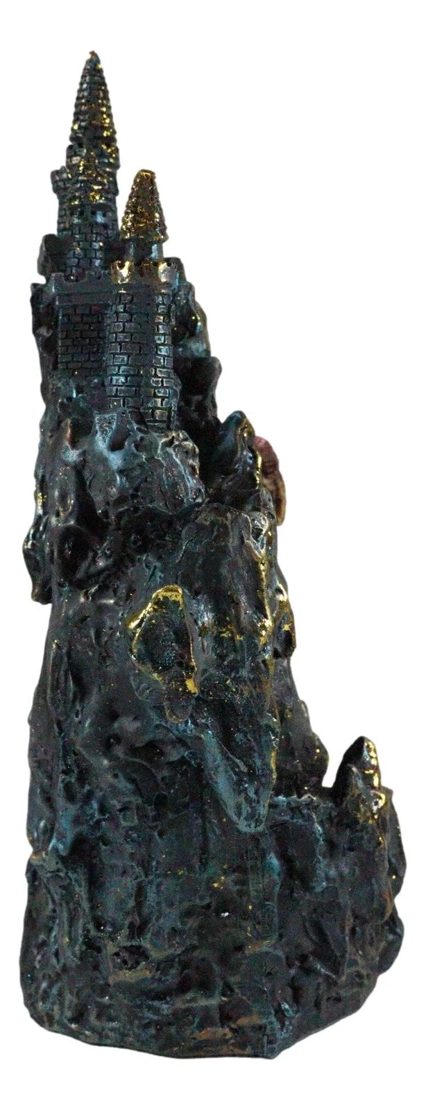 Red Garnet Fire Dragon By Rocky Mountain With Castle LED Light Figurine-10