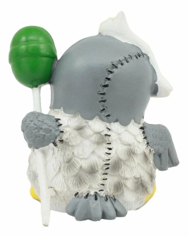 Furrybones Hootie Snow Owl With Green Lollipop Skeleton Monster Figurine Decor-3