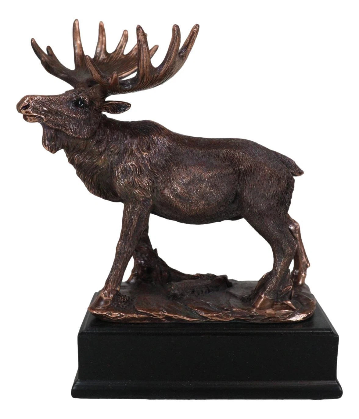 The Emperor Wild Elk Bull Moose Statue Bronze Electroplated Figurine With Base-10