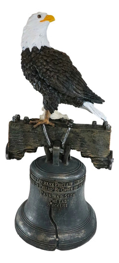 Estatua de la Campana de la Libertad del Águila Calva de la Gloria Patriótica Estadounidense del Día de la Independencia-8