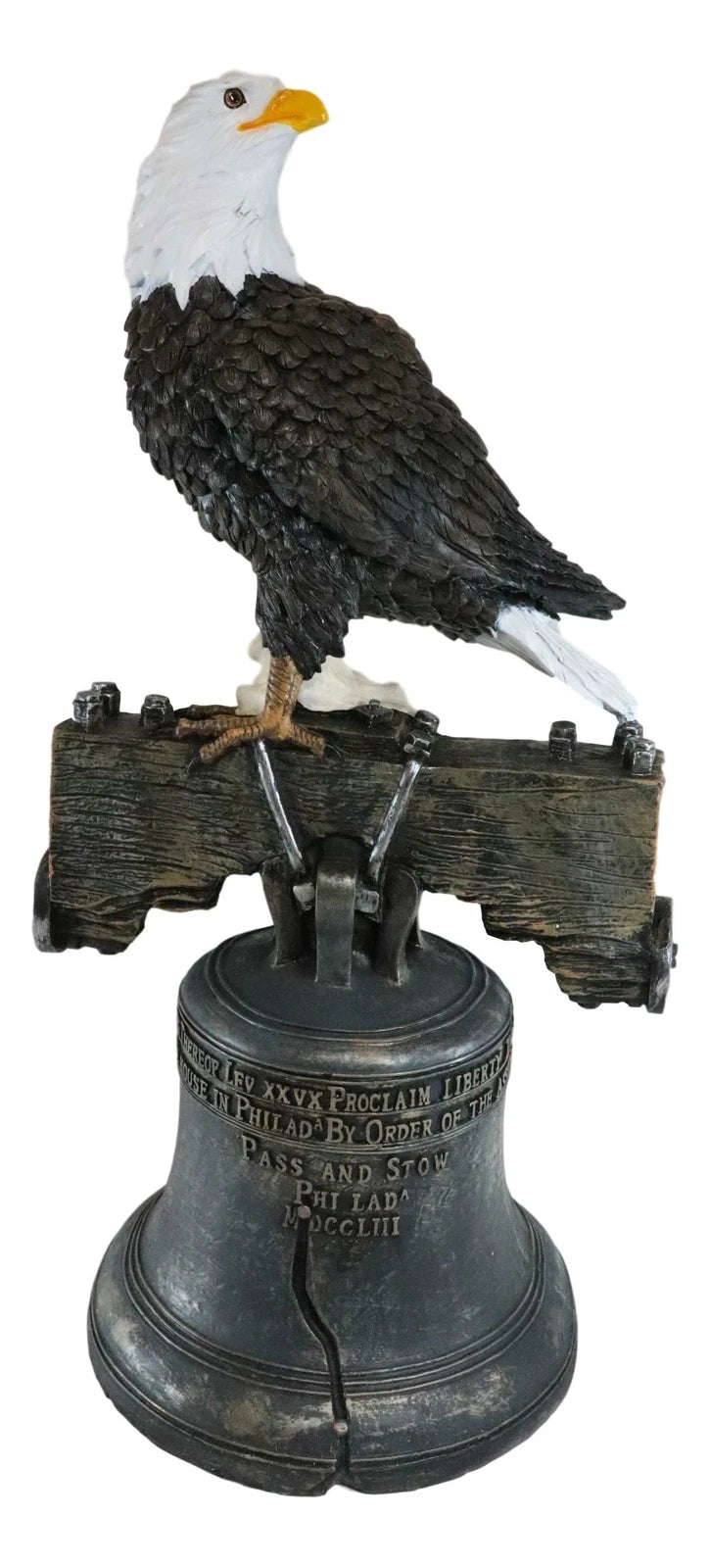 Estatua de la Campana de la Libertad del Águila Calva de la Gloria Patriótica Estadounidense del Día de la Independencia-8