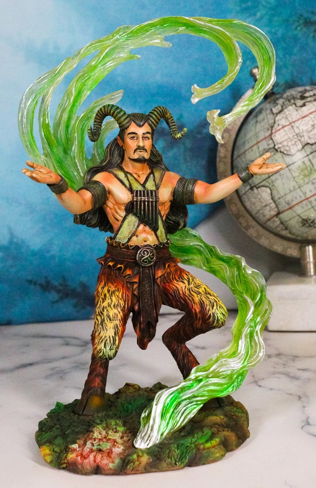 Earth Elemental Bender Wizard Sorcerer Satyr Pan Faunus Summoning Magic Statue-1