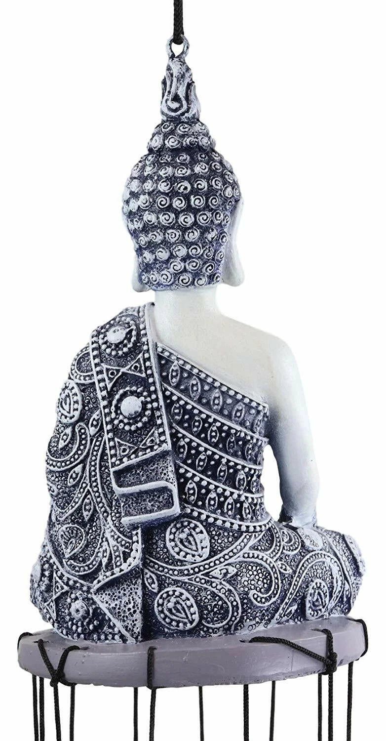 Feng Shui Buddhism Buddha Amitabha Meditating In Mudra Figurine Wind Chime Decor-5