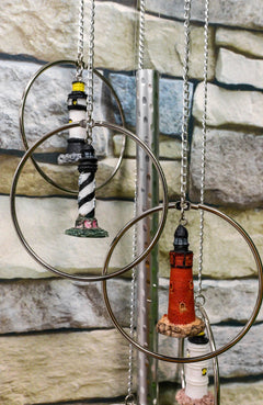 Five Ring World Famous Light Houses Decor Resonant Relaxing Wind Chime Patio-2